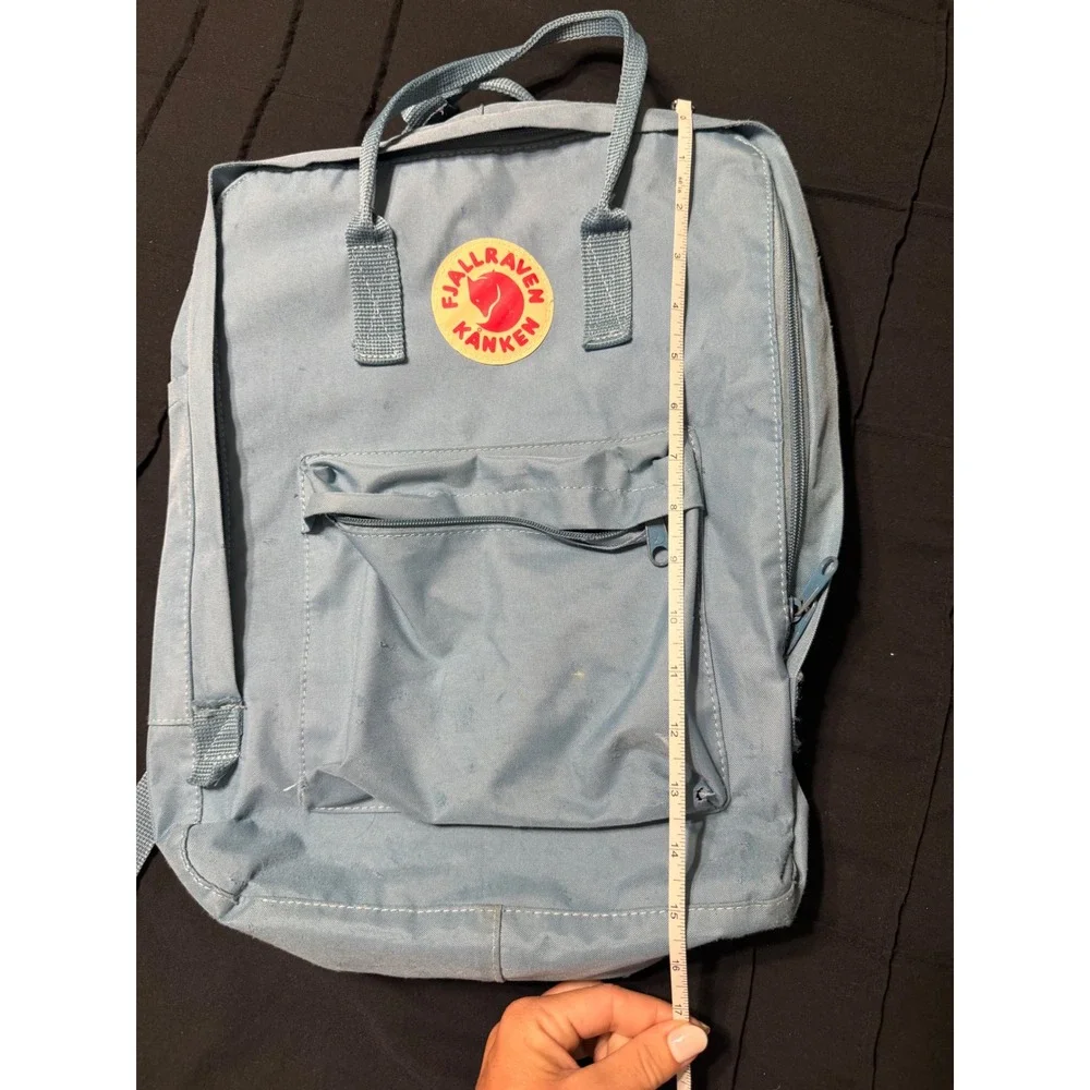Fjallraven Kanken Classic Backpack Light Blue Vinylon F School Travel Bag